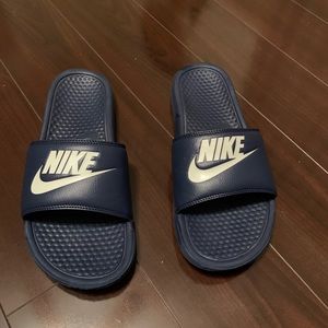 Nike Navy Blue Slides